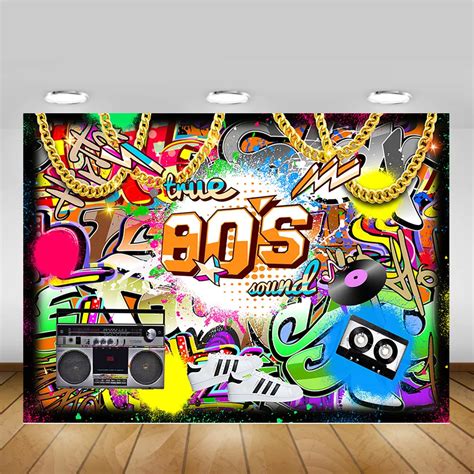 Lighting And Studio Szzwy Rock Music Backdrop 10x8ft Vinyl Graffiti Hand