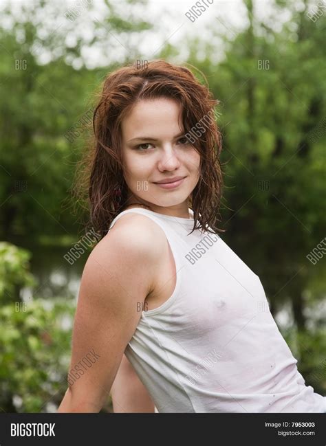 Girl White Wet Shirt Image And Photo Free Trial Bigstock