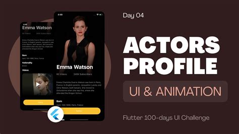 Flutter Ui Tutorial User Profile Ui And Animation Day 4 Youtube