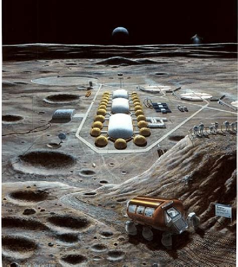 Lunar Base Concept Download Scientific Diagram Space Colony Concept