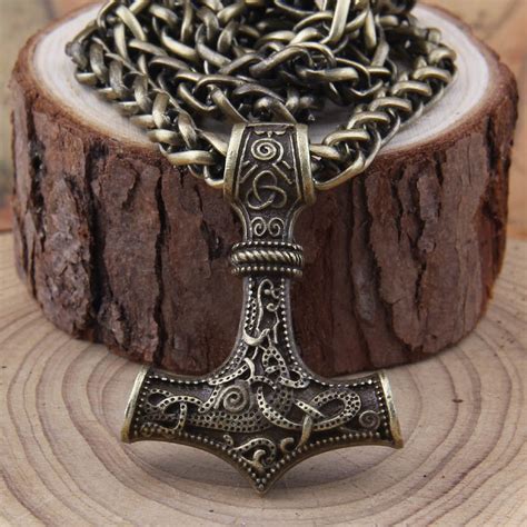 Thors Hammer Mjolnir Pendant Necklace