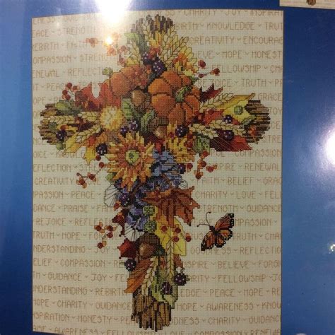 Simply choose from a variety of cross stitch project images to download a free cross stitch pdf instructions. Cross Stitch Kit Janlynn Religious Fall Floral Cross Nancy ...