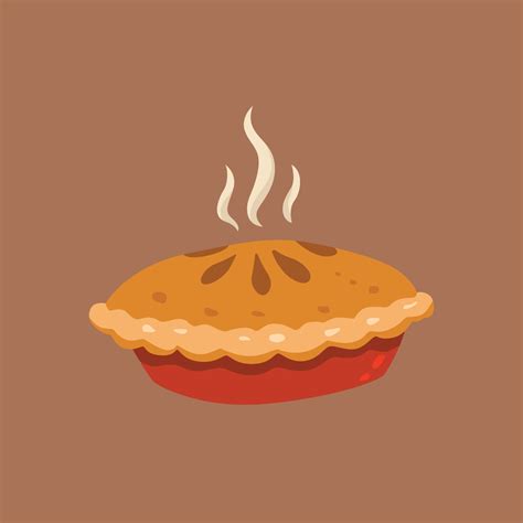 Hand Drawn Cute Delicious Pie Flat Illustration Vector Art At Vecteezy