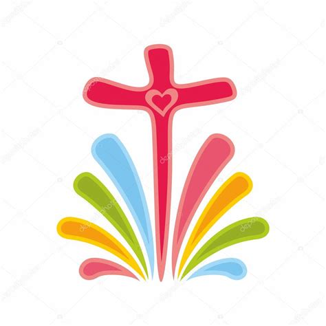 Rainbow And Cross Rainbow And Cross — Stock Vector © Biblebox 88502400