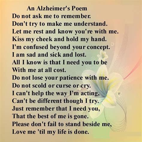 Alzheimer S Poem Alzheimers Poem Alzheimers Alzheimers Quotes