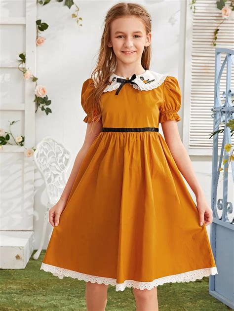 Peter Pan Collar Dress Girl Zoe Trend