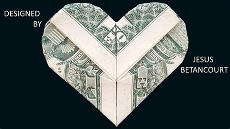 Money Origami Heart Easy Money Origami Heart Money Origami Money