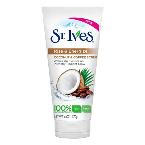 Ives smooth & nourished scrub & mask, oatmeal 6 oz (pack of 4). St. Ives Energizing Scrub - Coconut & Coffee - 6oz ...