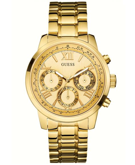 Guess Womens Gold Tone Stainless Steel Bracelet Watch 42mm U0330l1 In