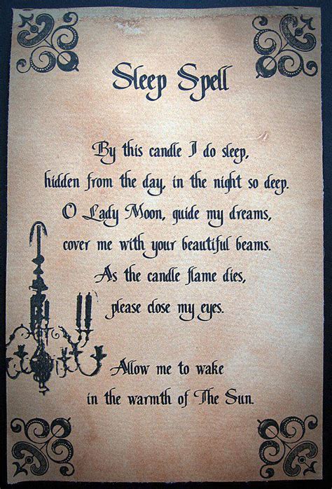 Sleep Spell Spells Witchcraft Witchcraft Spell Books Sleep Spell