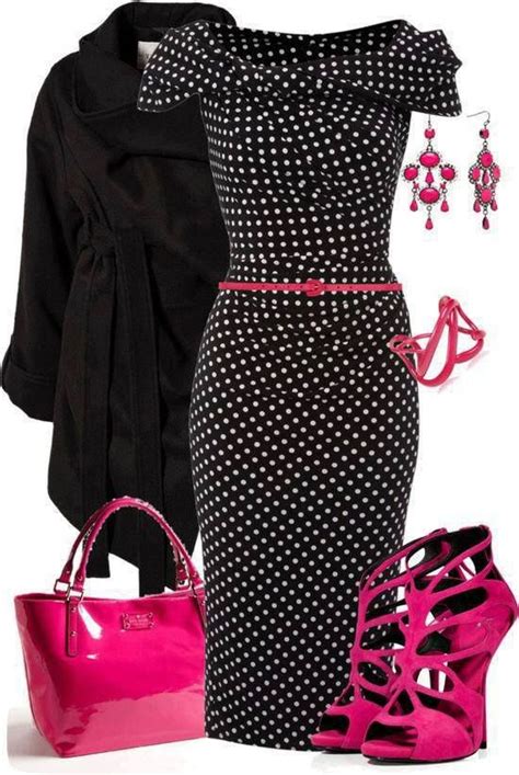 Blackwhite And Pink Outfits Ideas For Ladies ♥ Me Pinterest