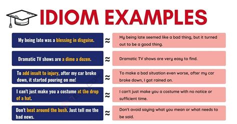 Idiom Examples 300 Popular Examples Of Idioms In English 7esl
