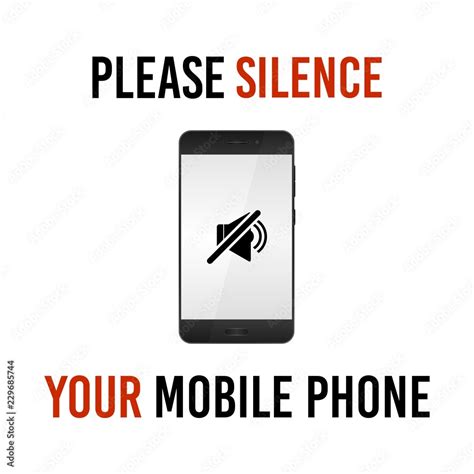 Please Silence Your Mobile Phone Vector Sign Stock Vector Adobe Stock
