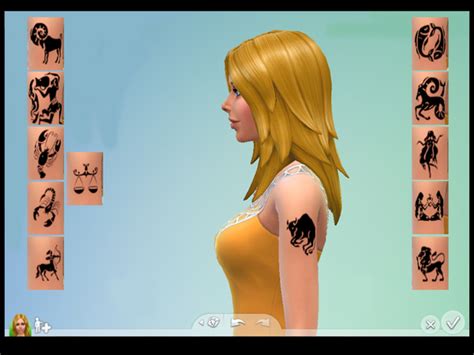 The Sims Resource Western Zodiac Tattoos