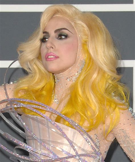 Lady Gaga Long Wavy Hairstyle
