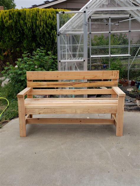 We are planning on adding some board and batten throughout the house, so this gave him so good practice! DIY garden bench plans. Super Easy!!! | Garden bench plans ...