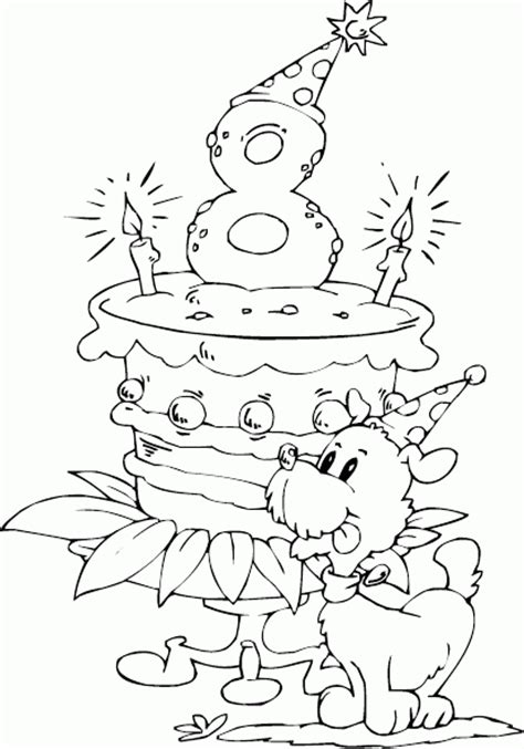 Birthday cake transparent images (12,627). birthday cake age 8 coloring page - coloring.com
