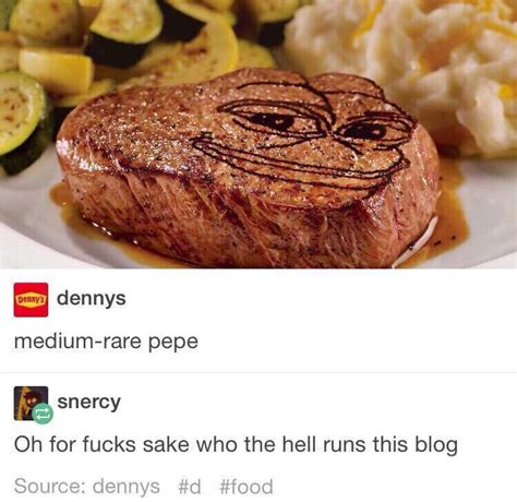 Medium Rare Pepe Dennys Know Your Meme