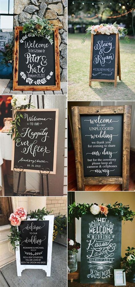 Rustic Chalkboard Wedding Welcome Signs 600×1271 Pixels