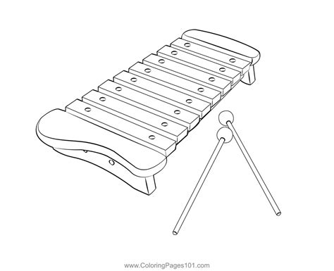 Playme Xylophone Coloring Page For Kids Free Xylophone Printable