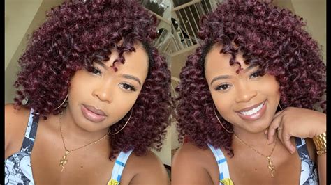 Easy Crochet Style Using Freetress Wand Curl Fall Hair Color Protective Style Youtube