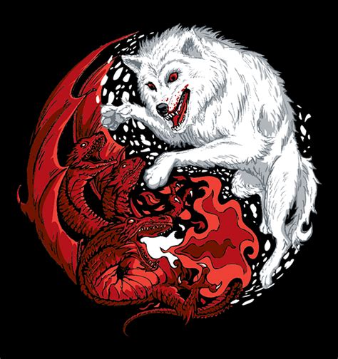 A Yin Yang Of Ice And Fire This Original Hand Drawn Illustration