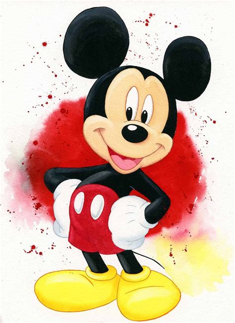 Mickey Mouse Original Watercolor Art For Tfor Herdisney Etsy