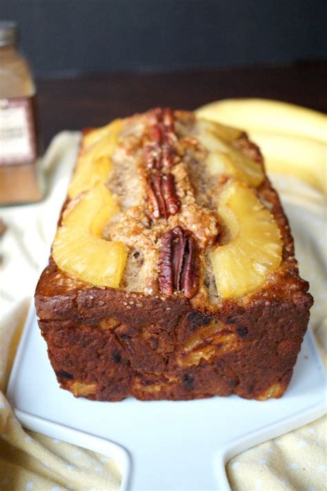 Moist banana bread is studded with pineapple chunks to create a tropical twist on classic banana pineapple banana bread. vegan hummingbird bread {banana, pineapple & pecan} | The ...