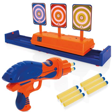 buy tevo moving nerf target and foam blaster with bullets set electronic nerf target shooting
