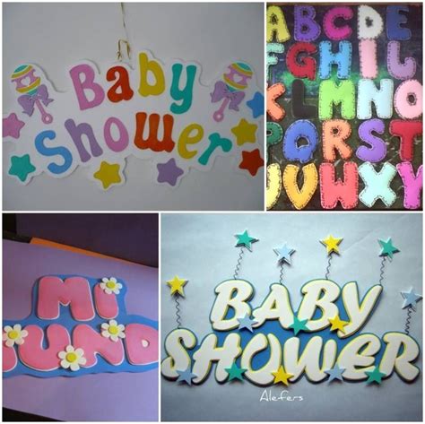 Cartel Palabra Baby Shower Para Imprimir Los Adornos Para Decorar La