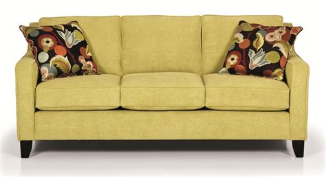 114 Contemporary Three Over Three Sofa With Track Arms By Stanton At