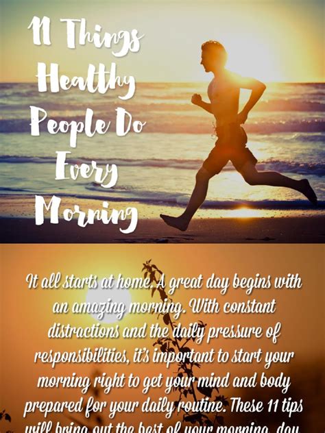 11 Things Healthy People Do Every Morning Pdf