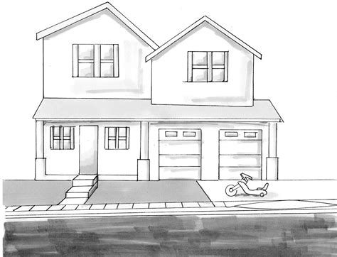 Old House Drawing Step By Step How To Draw A House For Beginners