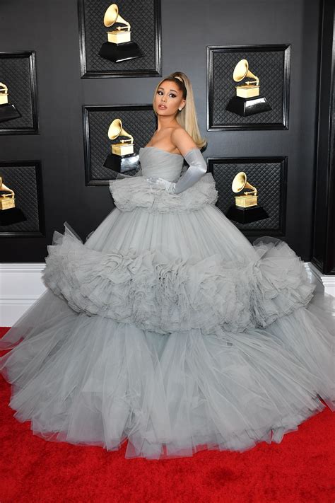 Grammys 2020 Ariana Grande Has A Princess Moment In A Tulle Ball Gown