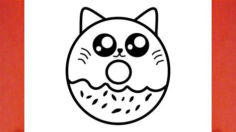 How To Draw A Cute Donut Cat Social Useful Stuff Handy Tips