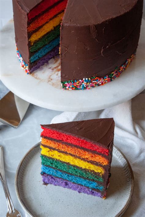 Rainbow Layer Cake Rainbow Cake Recipe Eat The Love