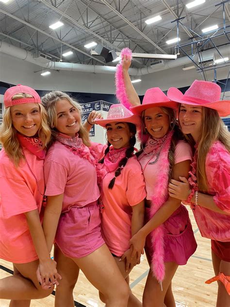 fnl spirit day pink out october football season outfits football game outfit highschool