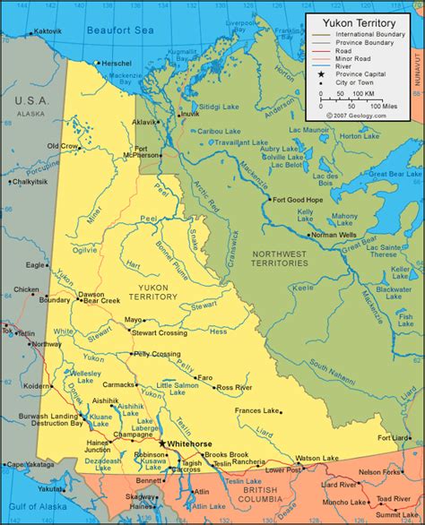 Map Of Western Canada And Yukon Maps Of The World