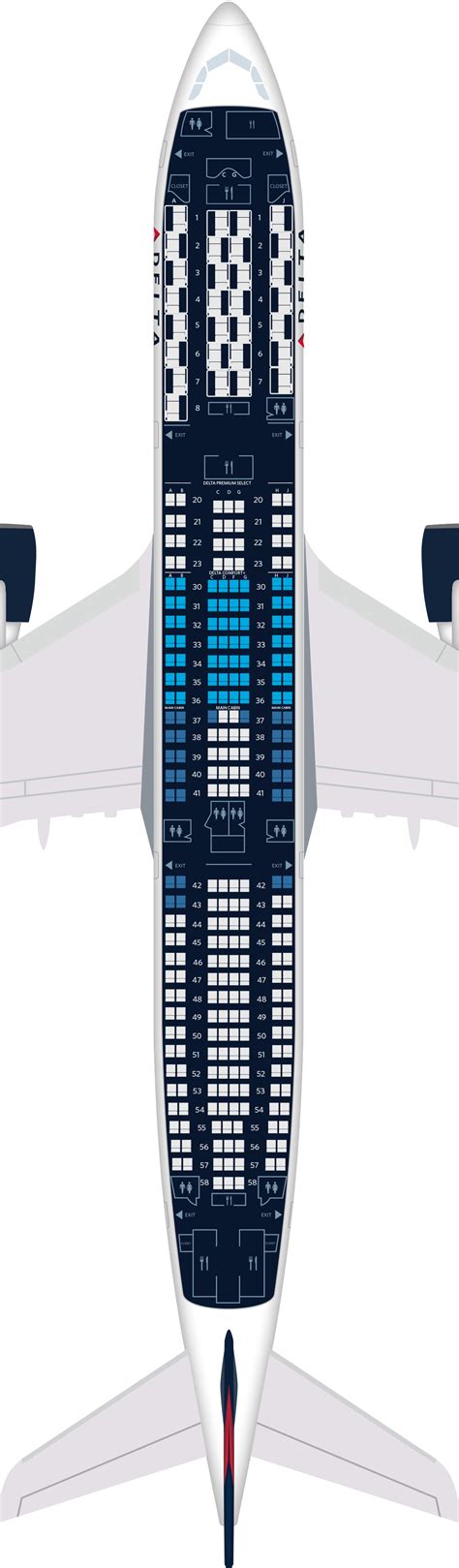 Airbus A220 Delta Seat Map