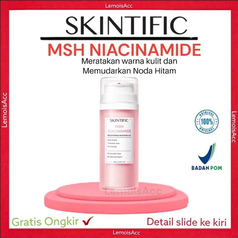 Jual La Skintific Msh Niacinamide Brightening Moisture Gel 80g Shopee Indonesia
