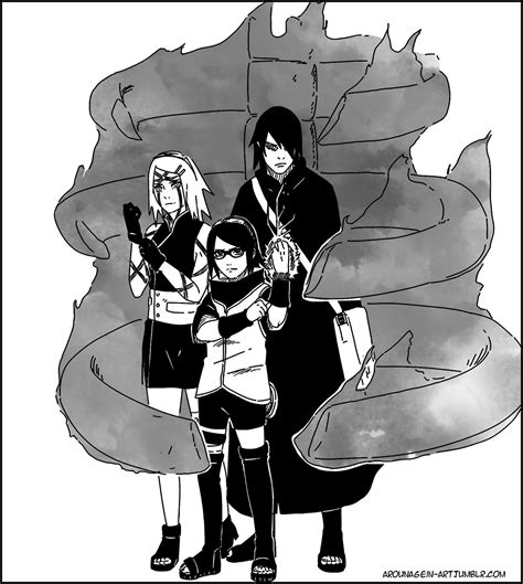 Sasusaku family [by arounagein-art.tumblr.com] | Naruto | Pinterest