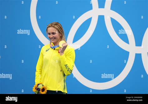 australia s titmus ariarne attends an award ceremony after winning women s 200m freestyle final