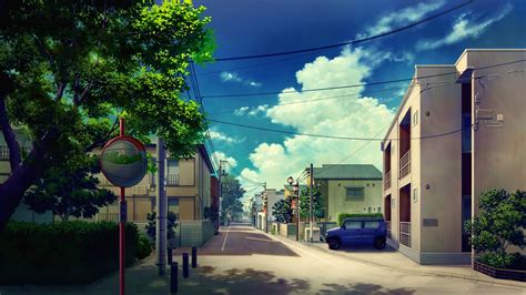 Anime Street Scenery Wallpapers Wallpaper Cave