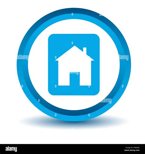 Blue Home Icon Stock Photo Alamy