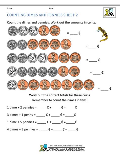 Counting Pennies Worksheet 0 Hot Sex Picture