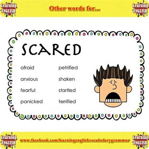 Pin By Nurcan Ozbek On Ingilizce Words For Scared Other Words For