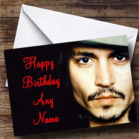 Johnny Depp Personalised Birthday Card The Card Zoo