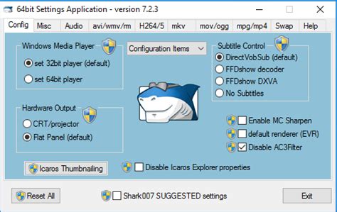 The advanced release contains a full suite of decoders with a gui controller for the installed codecs. Download Shark007 Codecs (64/32 bit) for Windows 10 PC. Free