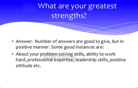 When addressing your weaknesses, draw upon examples relating to either skills/habits or personality traits. What are your strengths ? - By Microsoft Awarded MVP ...