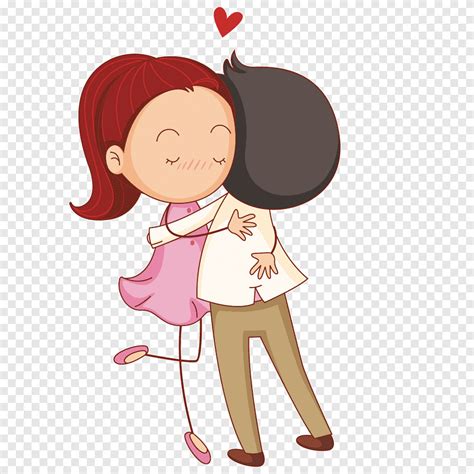 Abraço Cartoon Desenho Ilustração Abraçar O Casal Amor Criança Png